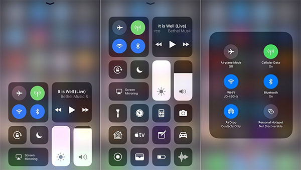 Thao tác truy cập và tắt mở dữ liệu di động 3G/4G nhanh chóng bằng 3D Touch