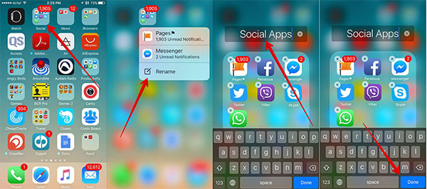 Đổi tên các thư mục trên iPhone đơn giản và nhanh chóng