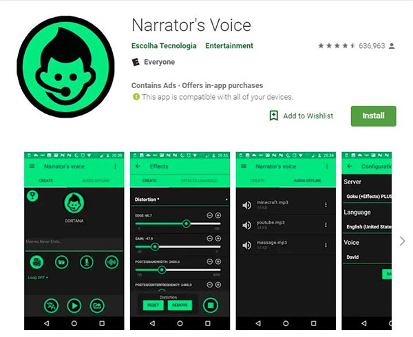 Narrator’s Voice hỗ trợ chuyển văn bản thành giọng nói