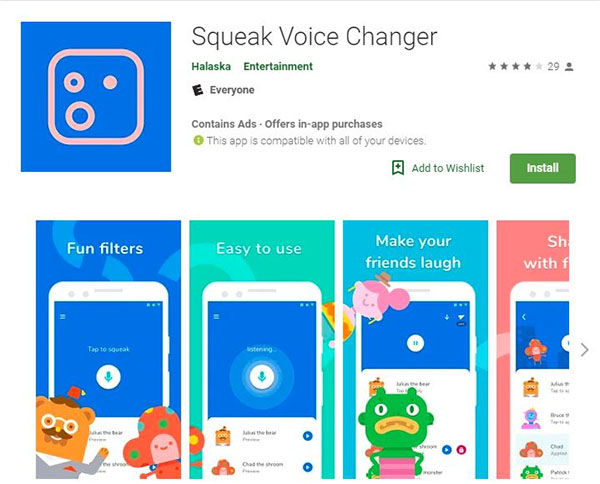 Squeak Voice Changer giúp thay đổi giọng nói nhanh chóng