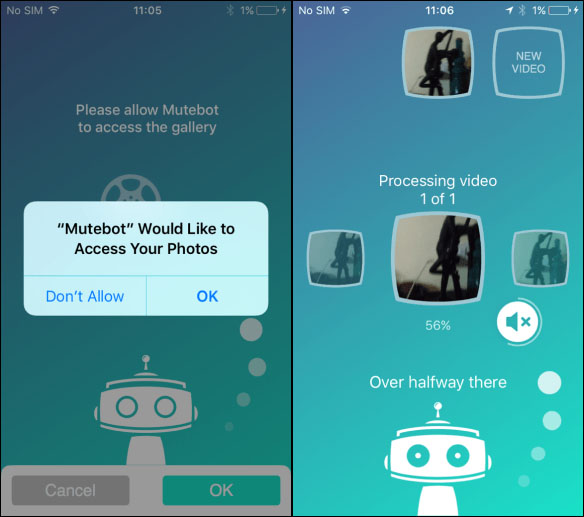 Ứng dụng Mutebot