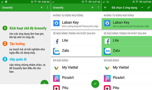 Ứng dụng Greenify miễn phí giúp thiết bị sử dụng tiết kiệm năng lượng