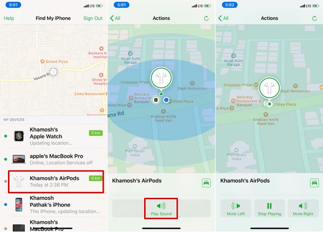 Tìm tai nghe trên iPhone