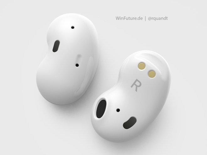 Cận cảnh tai nghe hình hạt đậu Galaxy Buds thế hệ mới