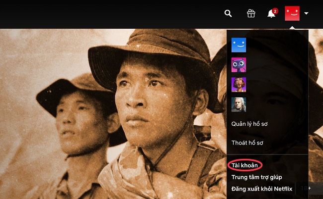 Chọn vào tài khoản của mình để thực hiện mã hóa