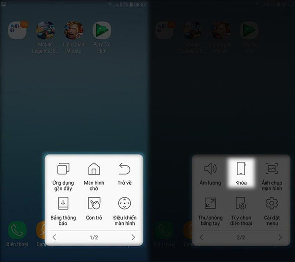 Mở khóa hoặc tắt màn hình nhanh chóng không cần phím nguồn