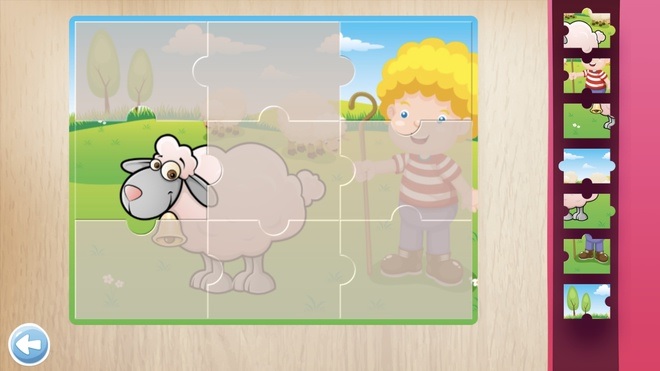 Giao diện ứng dụng Animal Puzzle