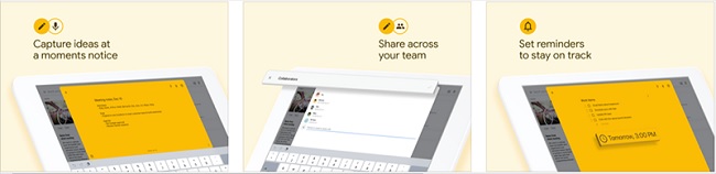Google Keep có khả năng “giả lập” những mẩu giấy highlight vàcó chế độ chuyển giọng nói thành ghi chú