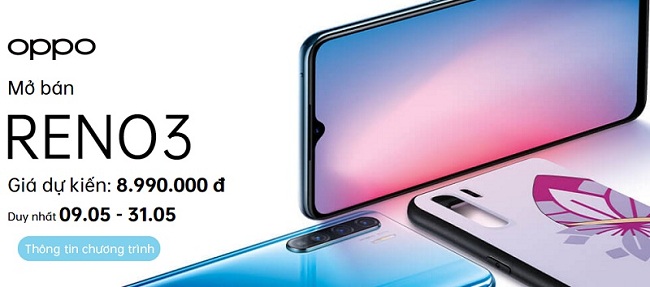 OPPO Reno3 sẽ lên kệ tại Việt Nam, giá bán dự kiến cùng quà tặng hấp dẫn khi đặt trước