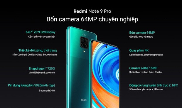 Redmi Note 9 Pro với hệ thống camera chuyên nghiệp