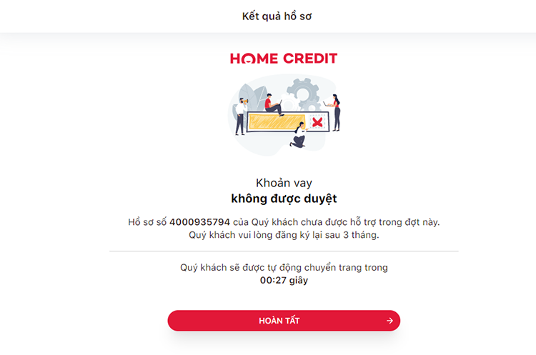 Không được duyệt