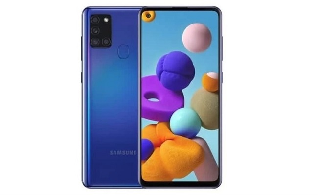 Galaxy A21s màu xanh nước biển