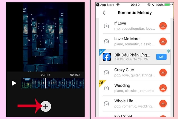 app chèn nhạc vào video cho iphone