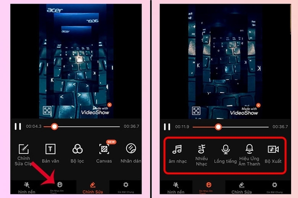 app chèn nhạc vào video cho iphone