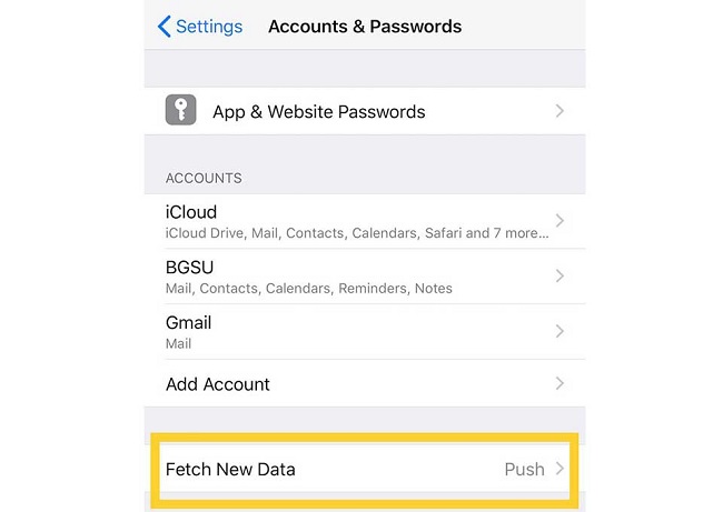 Thay đổi cài đặt mail