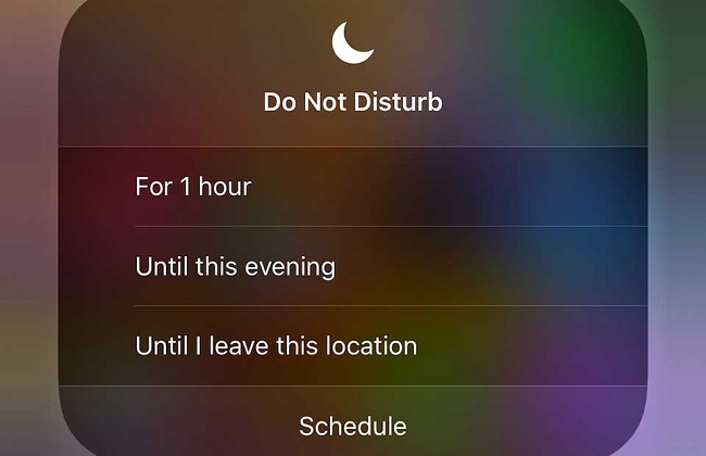 Nên kích hoạt tính năng không làm phiền để tiết kiệm pin