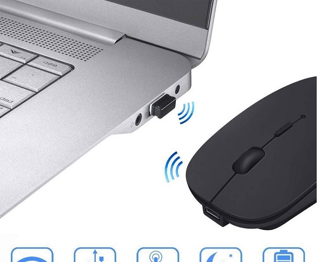 Để ý khoảng cách giữa chuột và đầu receiver