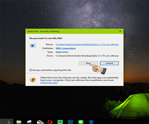 Cài đặt Zalo trên máy tính