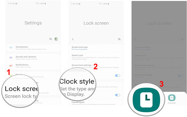 Các bước cài đặt đồng hồ cho màn hình chính trên điện thoại Android