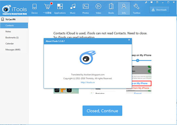 iTools hỗ trợ quản lý và hỗ trợ sao chép dữ liệu trên thiết bị iOS