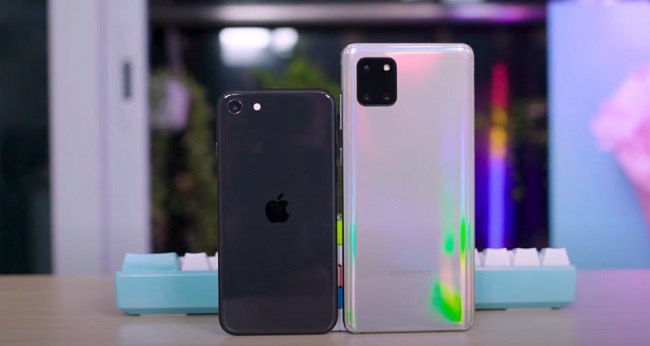 So sánh iPhone SE 2020 với Galaxy Note 10 Lite