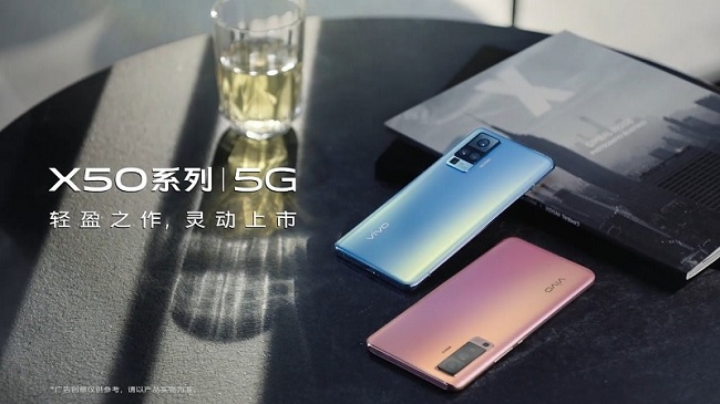Hình ảnh Vivo X50 trong một video quảng cáo