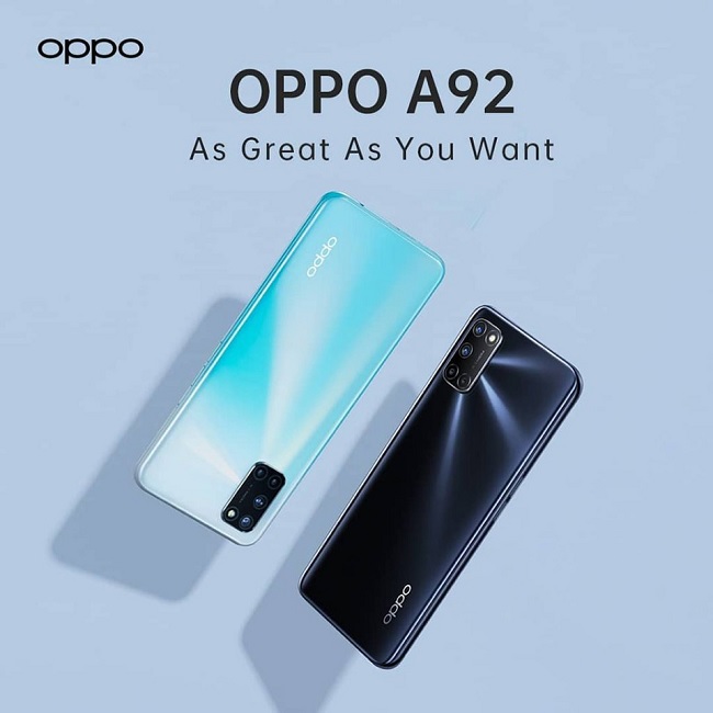 Lộ diện giá bán và thông số kỹ thuật của OPPO A92 trên Lazada Indonesia trước thời điểm ra mắt