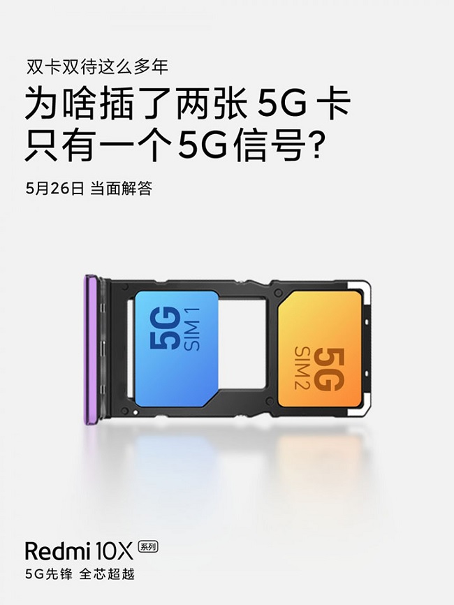Redmi 10X hỗ trợ 5G cho cả 2 sim