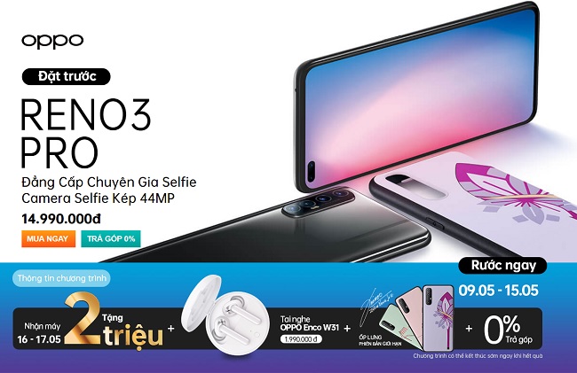 Bộ quà tặng cực chất khi chọn đặt trước Reno3 Pro