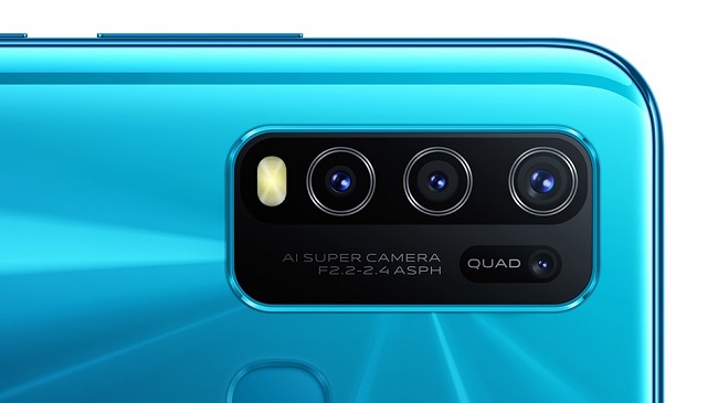 Cận cảnh cụm camera sau và cảm biến vân tay trên Vivo Y30