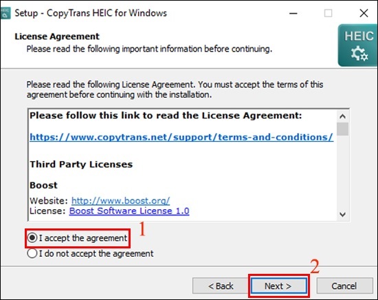 Thực hiện theo hướng dẫn để cài đặt ứng dụng
