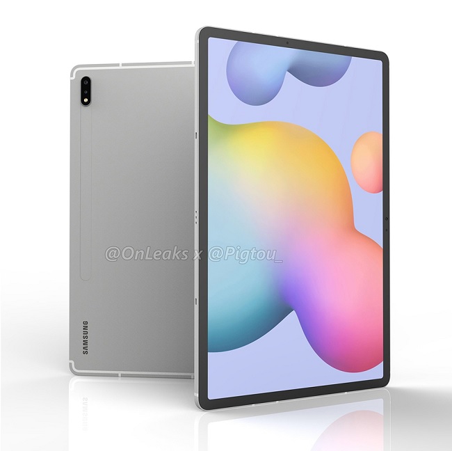 Mặt lưng của Galaxy Tab S7+ xuất hiện 1 rãnh dài và sâu