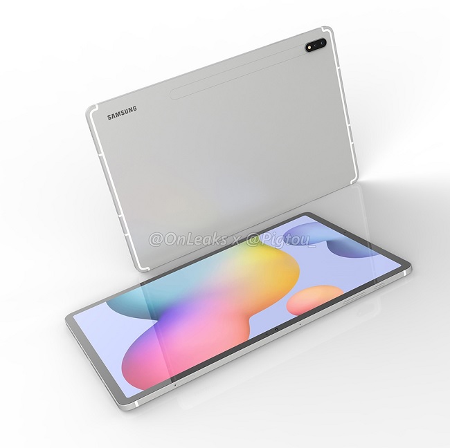 Galaxy Tab S7+ được thiết kế khá vuông vắn