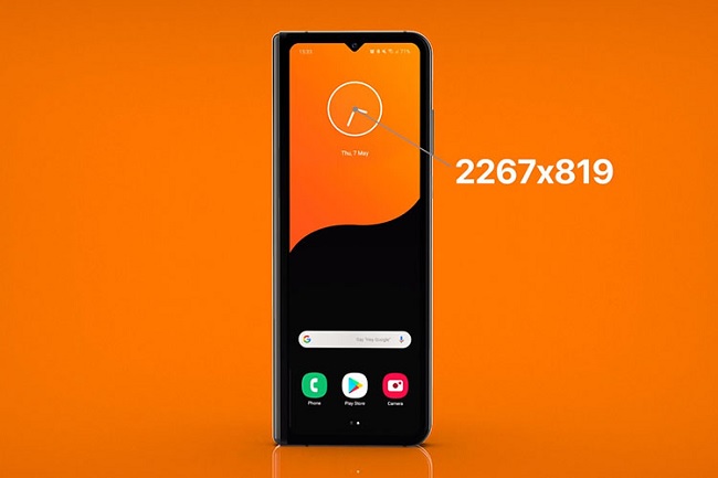 Thiết kế màn hình ngoài Infinity-V, còn bên trong đi theo phong cách Infinity-O