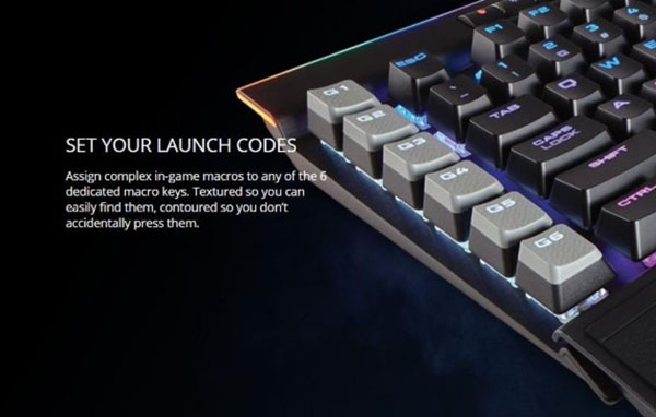 Corsair K95 Platinum RGB sử dụng nút bấm cơ Cherry MX Brown