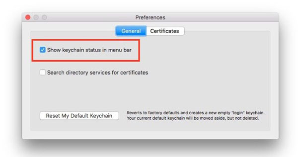 Khóa màn hình máy tính Macbook bằng Keychain Access