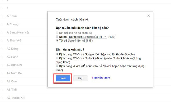 Cách lấy danh bạ bằng Gmail trên máy tính (2)