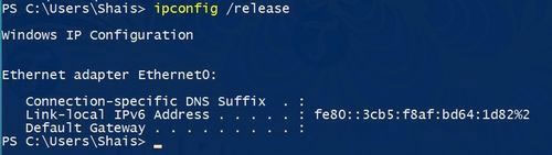 Cách reset địa chỉ IP
