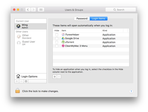 Tắt bớt các ứng dụng chạy cùng hệ thống khi khởi động Macbook
