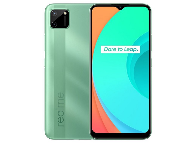 Realme C11 được trang bị màn hình giọt nước
