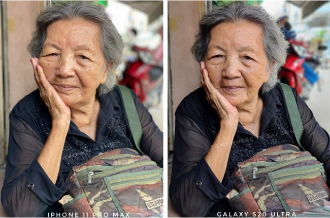 Khả năng xóa phông của S20 Ultra tốt hơn so với iPhone 11 Pro Max