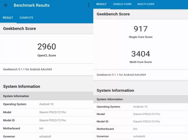 Kết quả đo hiệu năng trên GeekBench khá cao