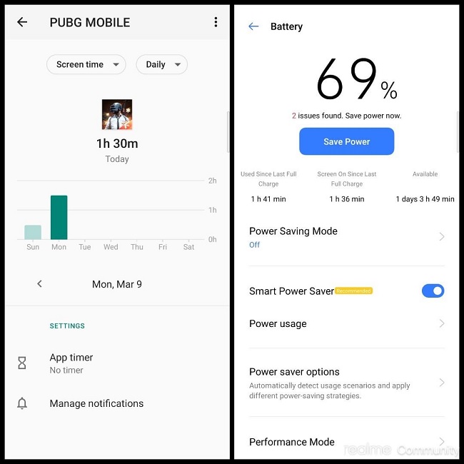 Thời lượng pin của máy sau khi chơi PUBG Mobile