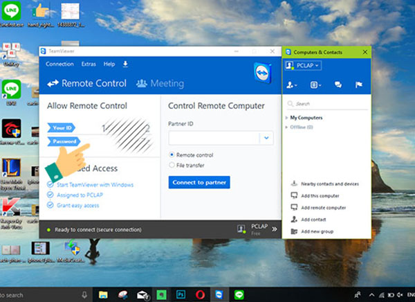 Điều khiển máy tính từ xa bằng Teamviewer