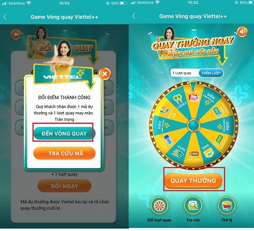 Chọn quay thưởng