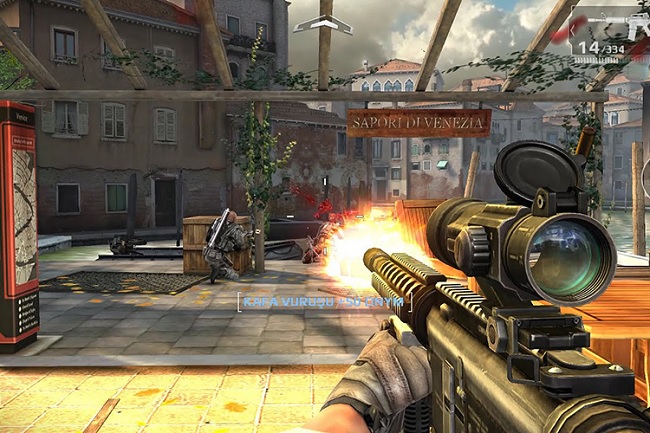 Giao diện game Modern Combat 5: Blackout