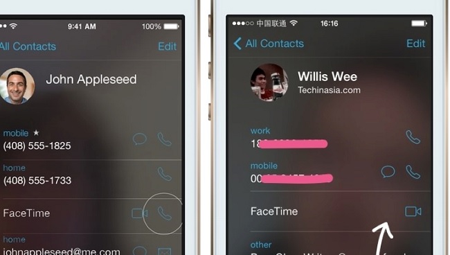 Hạn chế của iPhone xách tay tại thị trường Trung Quốc là không có FaceTime Audio kể từ đời 5s, 5c và các dòng iPad mới nhất