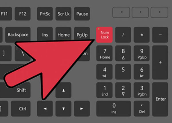 Lỗi bàn phím do phím Number Lock bị tắt hoặc vô hiệu hóa