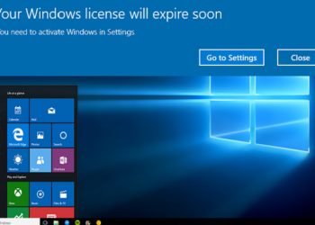 Thông báo Your Windows license will expire soon trên Windows 10
