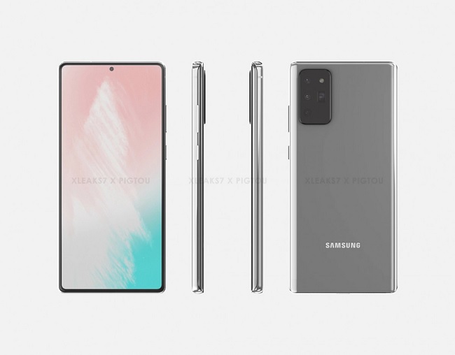 Samsung Galaxy Note 20 sở hữu màn hình phẳng, thiết kế “đục lỗ” và thiếp lập camera hình chữ nhật
